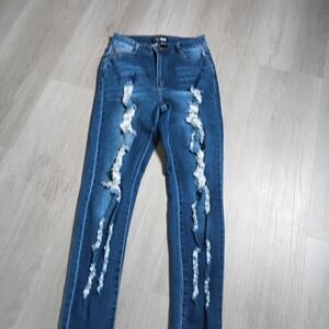 Distressed Blue Jeans for Women